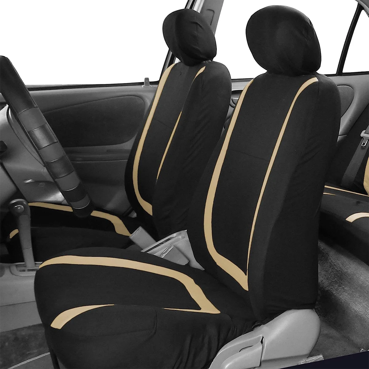 Flying Banner Car Seat Covers Set Front Seats and Rear Bench Polyester - 3