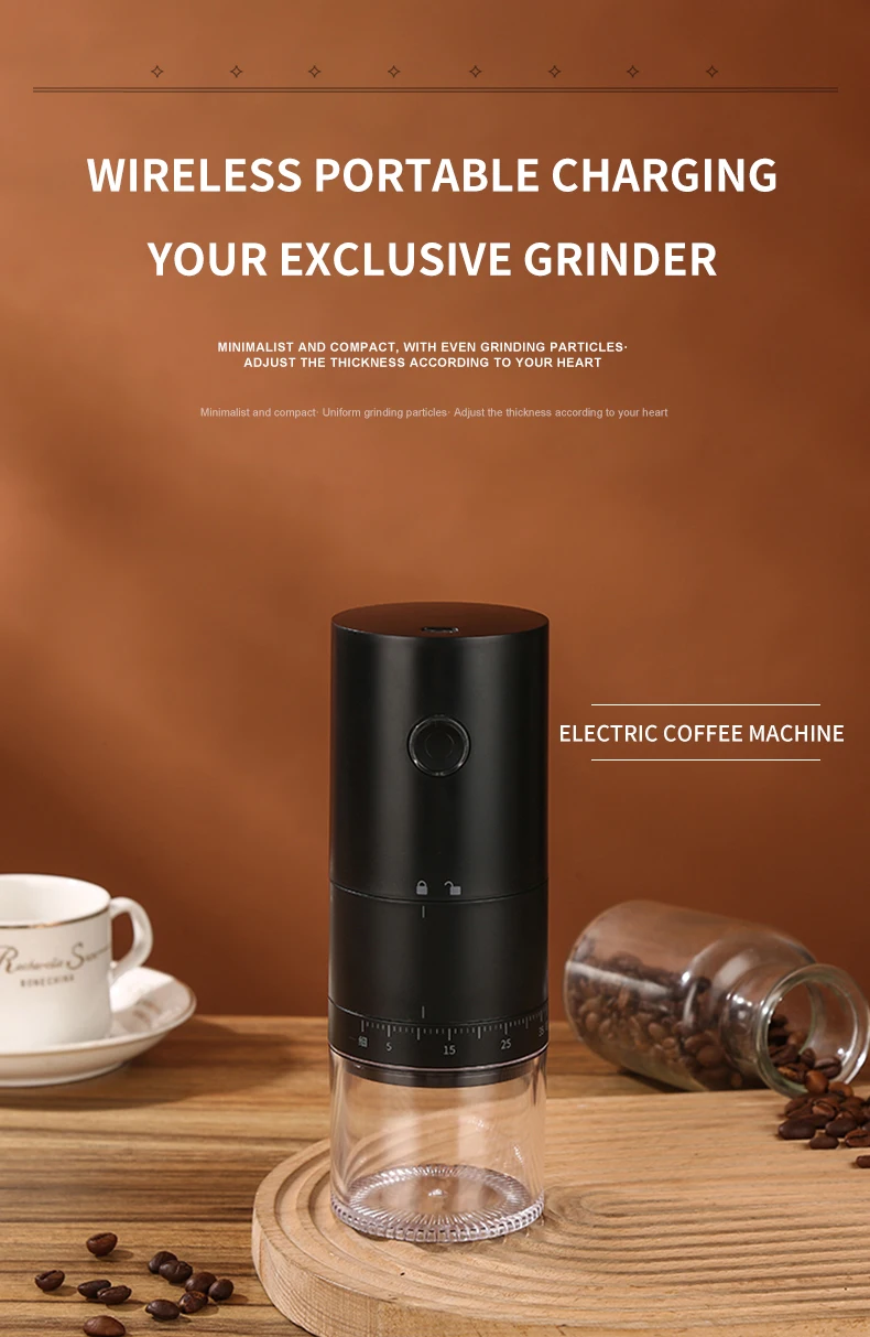 Description Picture 6 of itemUSB Rechargeable Electric Coffee Grinder 1500mAH Mixer Grinder Coffee Bean Grinder Kitchen Accessories