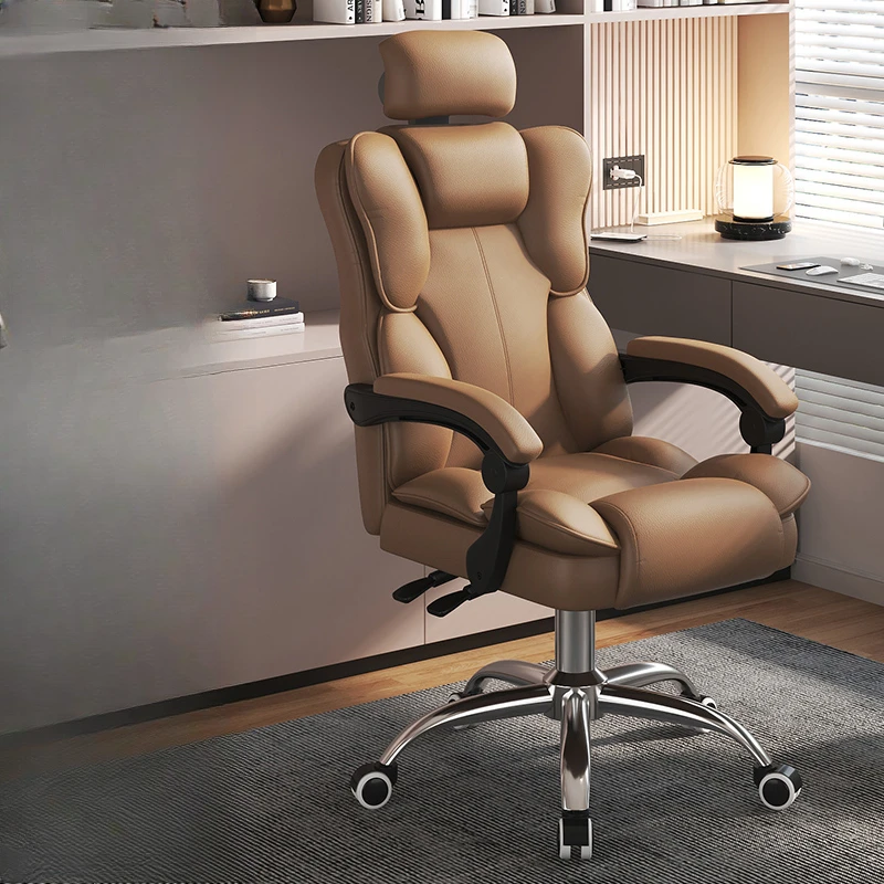 Modern Ergonomic Office Chair Nordic Study Nordic Comfortable Office Chair Cheap Durable Luxury Metal Silla Gamer Furniture 5