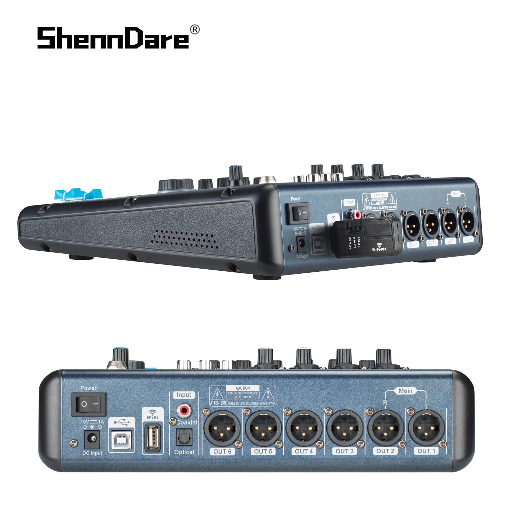 ShennDare Screen-Touch 6 Channels MD2006 Digital Mixer Audio Professional Dj Controller Mixer Audio Sound Mixing By WIFI/USB