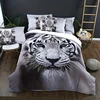 3-Piece White Tiger Bedding Set - Vibrant HD Printed Duvet Cover & Pillowcases, Soft & Cozy - Perfect for Bedroom, Guest Room 1