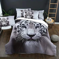 3-Piece White Tiger Bedding Set - Vibrant HD Printed Duvet Cover & Pillowcases, Soft & Cozy - Perfect for Bedroom, Guest Room 1