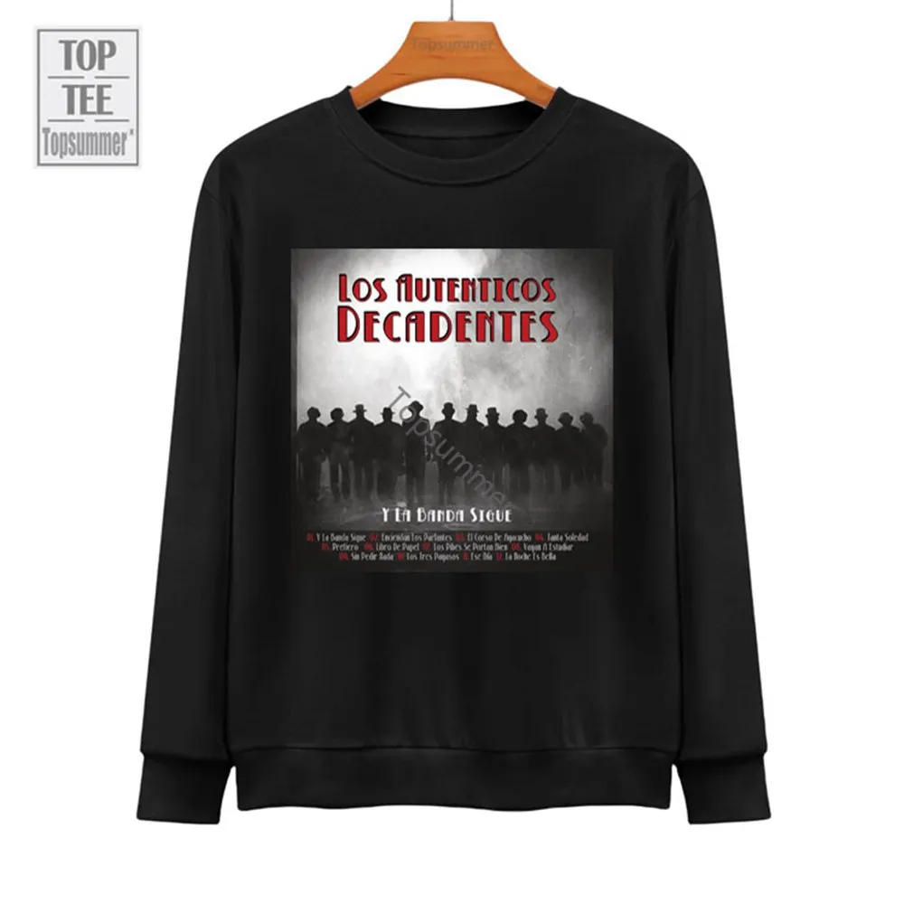 

Y La Banda Sigue Album Hoodies Los Auténticos Decadentes Tour Hoodie Boy Girl Summer Cool Cotton Sweatshirts