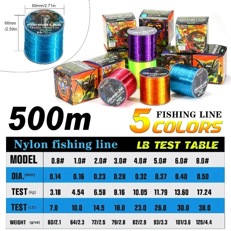 Sougayilang 100m 500m Nylon Fishing Line 2