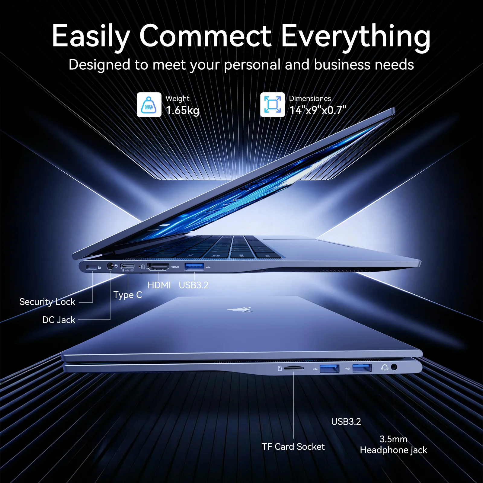 KAMRUI LX15PRO Intel Core 3 304 Laptop 12GB RAM 256GB ROM 4.3GHZ WIFI 6 Bluetooth 5.2 Gaming Computer Bussiness Office Leaning Design Laptops