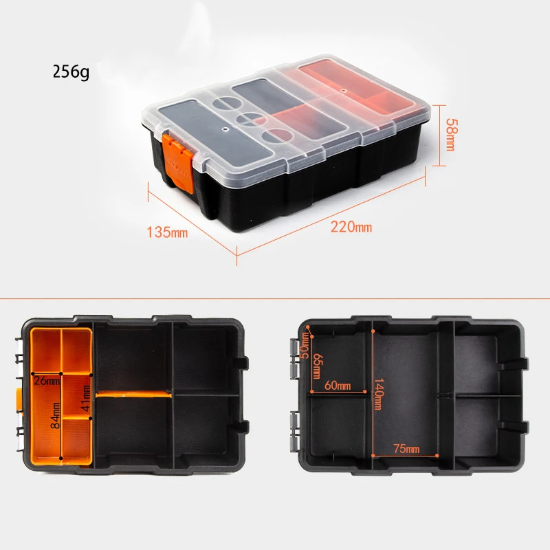 Matte Plastic Parts Box Hardware Parts Box Household Classification Screw Packaging Tool Box