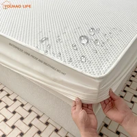 Premium Waterproof Mattress Cover, Cotton Quilted Bed Protector, A-Class Knitted, Fits up to 30cm Deep 1