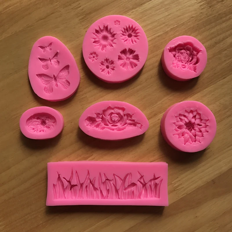 Silicone Mold Diy Cake Decorating Form Arts Craft Carving Pottery