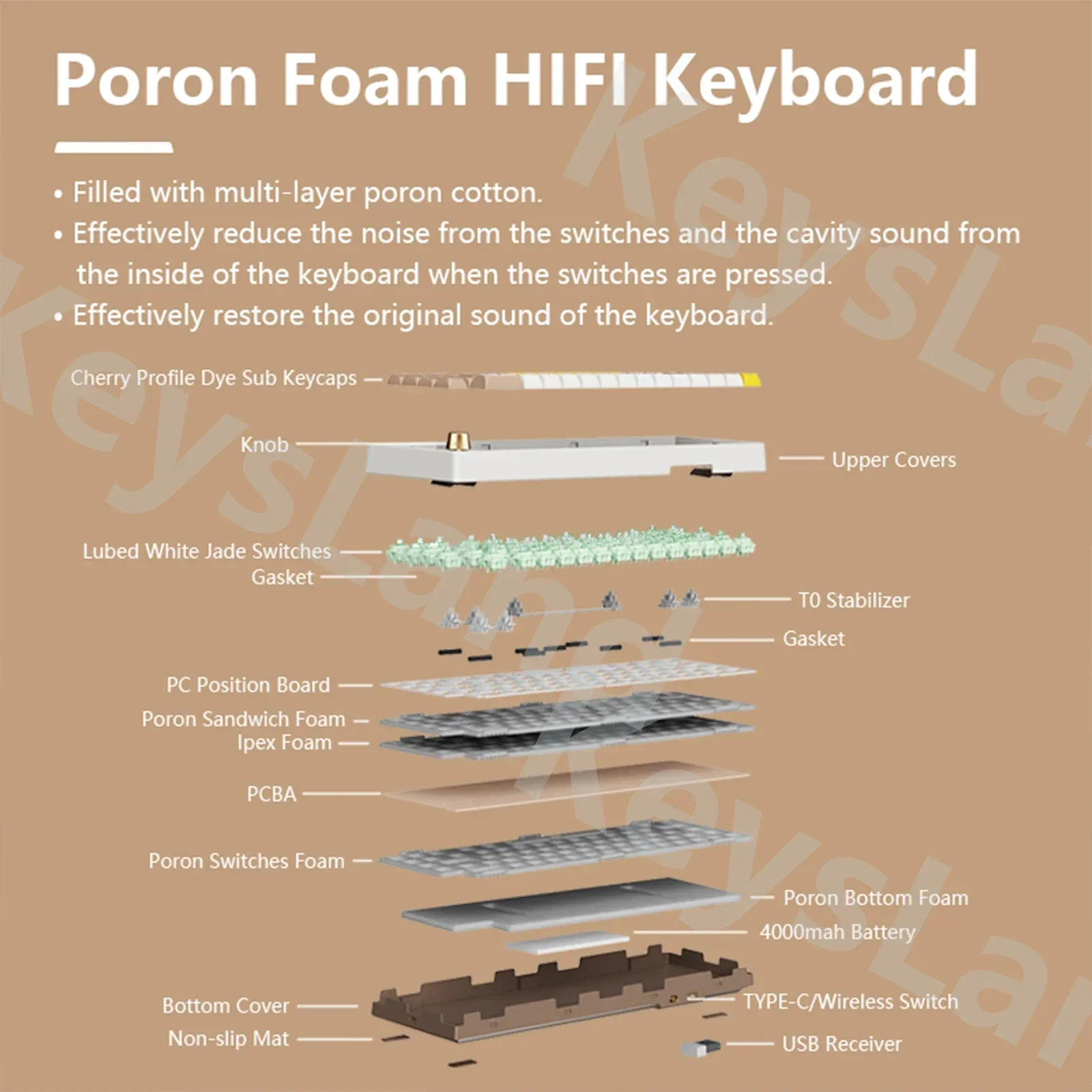 Feker-teclado Mecânico Rgb sem Fio Botão de Junta Bluetooth 2.4g Suporta Via 65 4000mah Pbt Keycaps K65 Ik65 Modos - Imagem 3