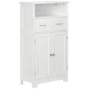 Kleankin Bathroom Cabinet Organizer, Freestanding Small Storage Cabinet with Two Drawers and Adjustable Shelf for Living Room 1