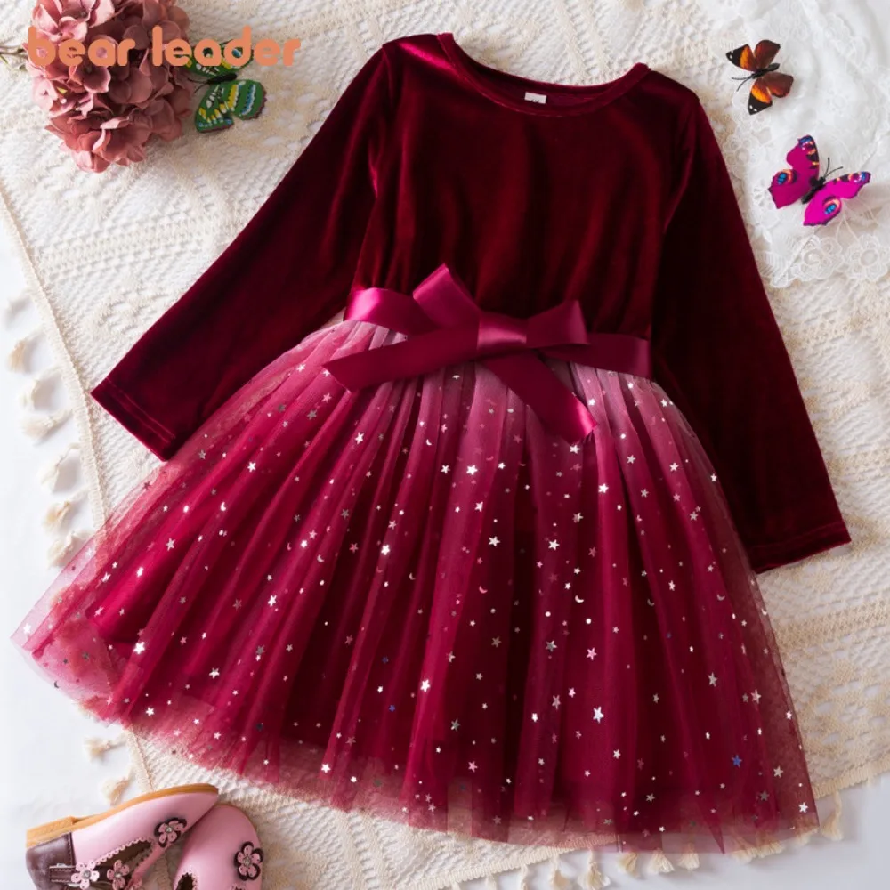 Girls Star Mesh Dress 1
