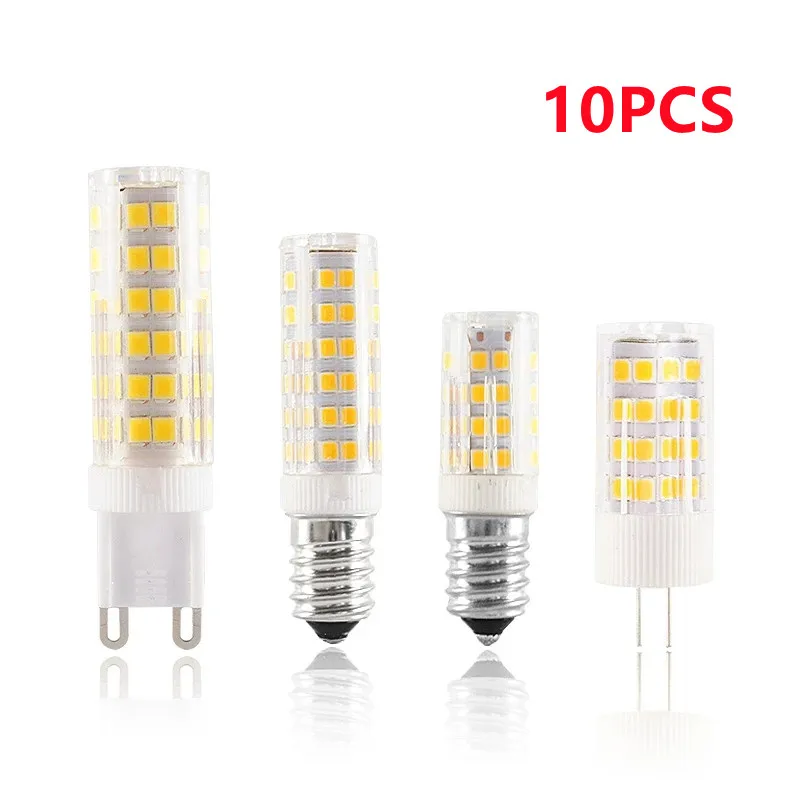 

10PCS Brightest G9 G4 E14 LED Lamp AC220V 5W 7W 9W 12W Ceramic SMD2835 LED Bulb Warm/Cool White Spotlight replace Halogen light