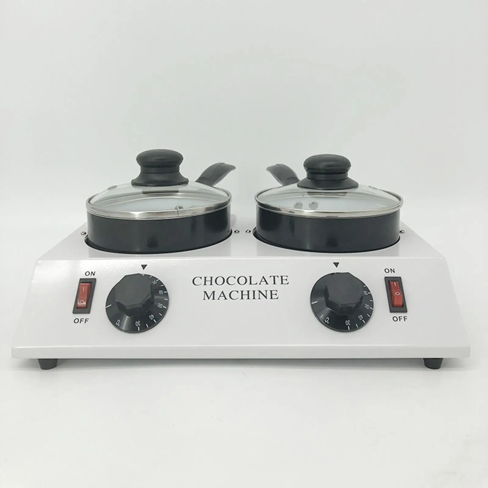 Chocolate Melting Pot US Adapter High Performance Wear Resistant 2 Pots Sturdy Chocolate Melting Machine for Cream Butter Cheese