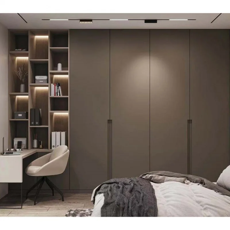 

Индивидуальная Настройка гардероба, современные шкафы из МДФ под заказ, шкафы для хранения в спальне, дизайн гардероба
