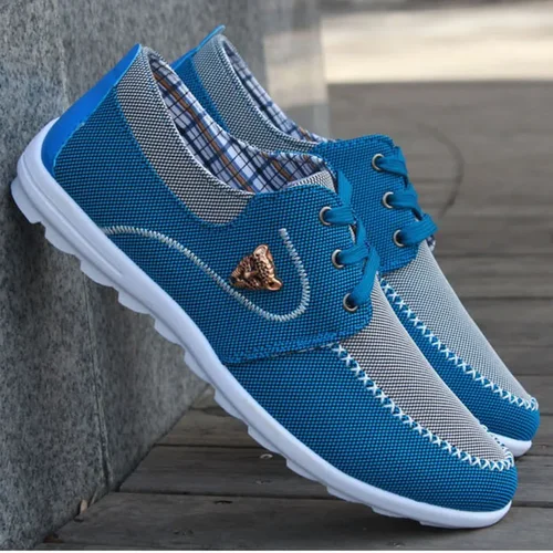 Men Casual Sneakers Flat Canvas Shoes for Men Spring Summer Comfortable Male Sneakers Soft Big Size Driving Footwear Peas Shoes 5