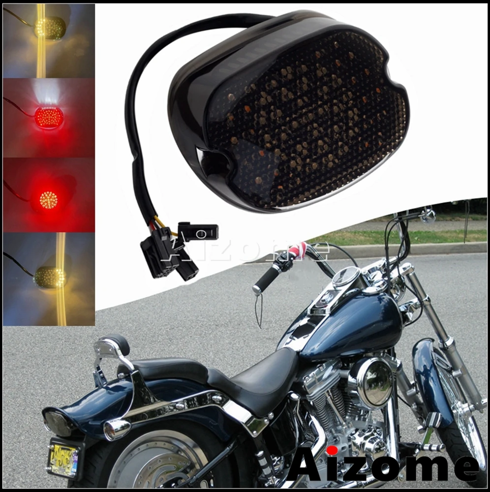 Rear Lamp LED Brake Tail light Turn Signal Taillight For Harley Softail