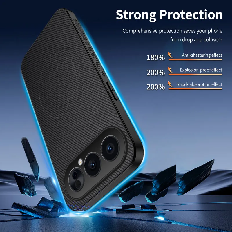 Enhanced Protective Silicone Case with Carbon Fiber Finish