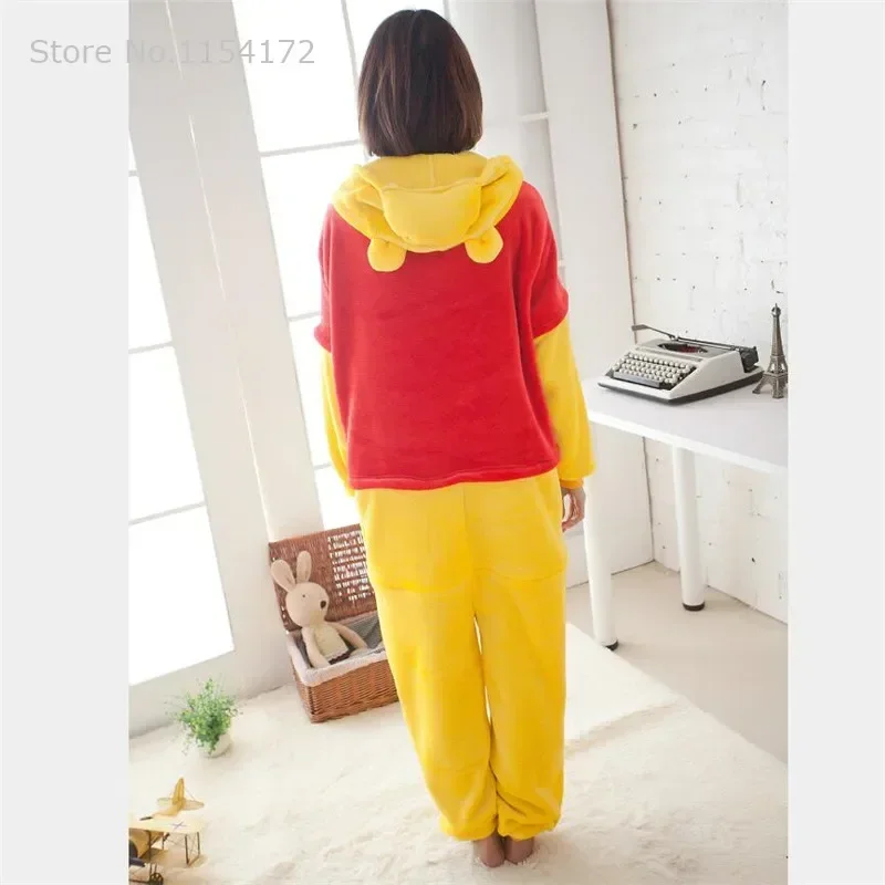 Cartoon Kigurumi Winnie Bear Animal Onesies Cosplay Costume Pyjamas for Adults Nisex Kigurumi Winnie Bear Pajamas