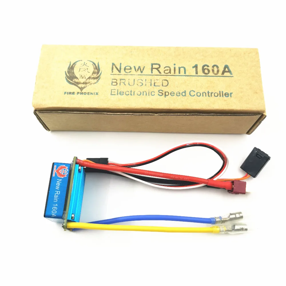 Fire Phoenix New Rain 2-3S Lipo 5V/1A Bec Waterproof Brushed 160A Esc Per 1/12 Rc Car / Buggies Trucks / Crawlers