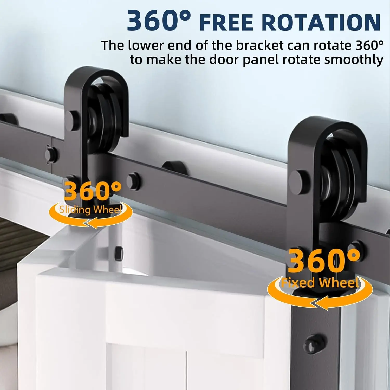 24" 36" 60" Bifold-Schiebetür-Hardware-Kit für bidirektionales Montagesystem für Falttüren, geeignet für Türöffnungen von 60-1 Fuß. – Detail 4