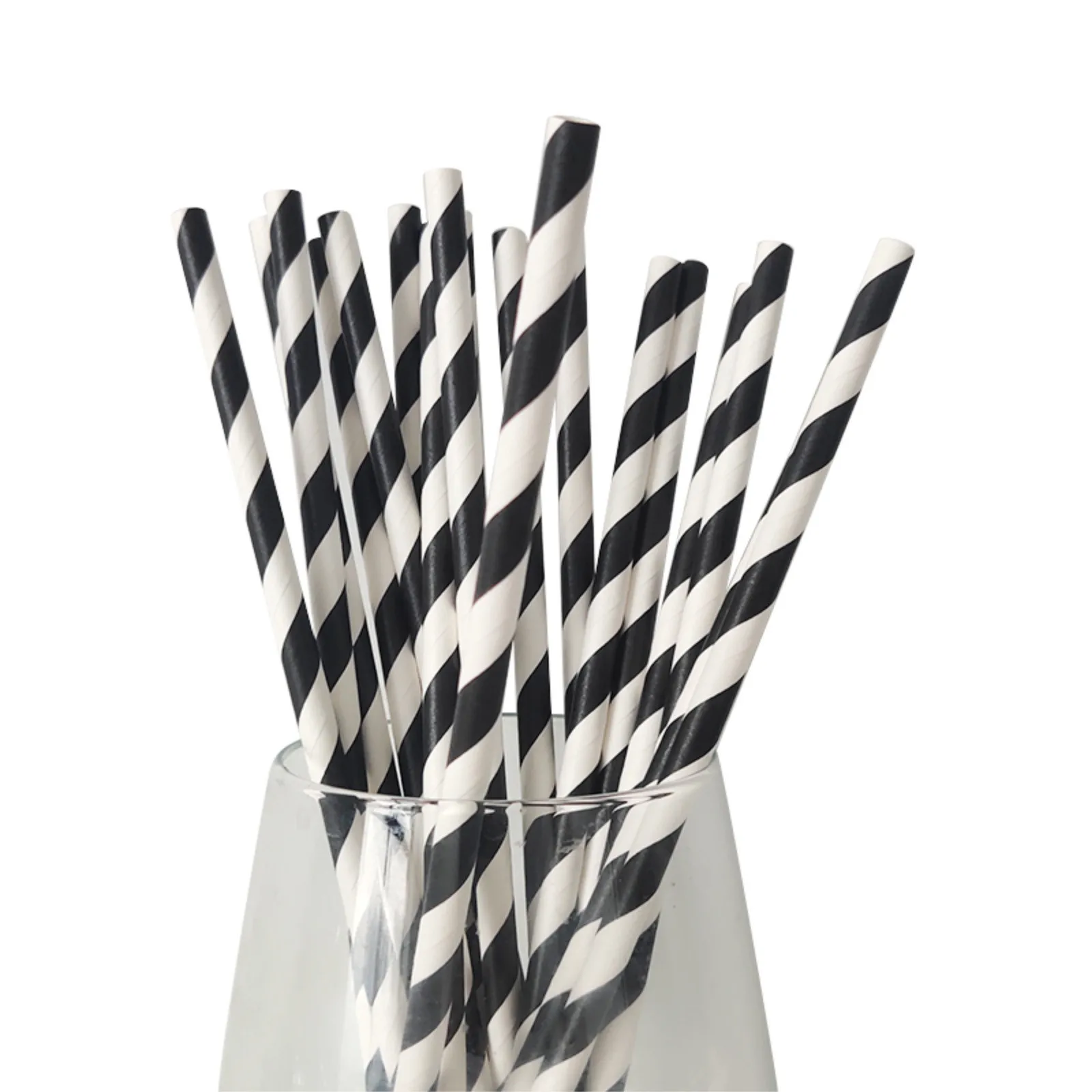 Biodegradable Stripes Paper Straws Pink Blue Yellow Stripes Drinking Straws Wedding Birthday Party Decoration Baby Shower Kids