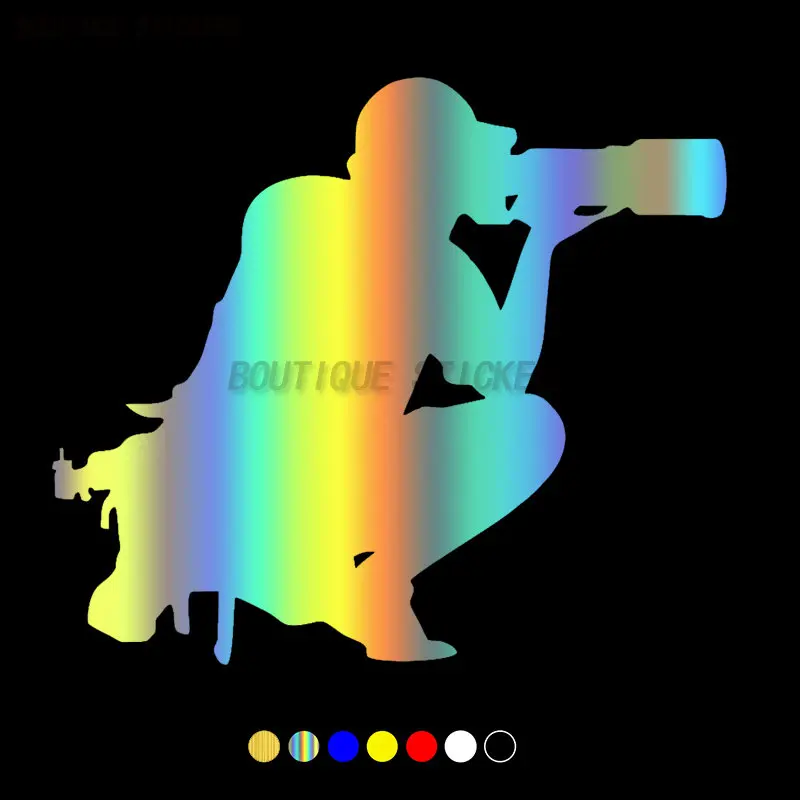 Interesting photographer, camera silhouette, car sticker, waterproof PVC sticker, car RV, off-road vehicle, laptop sticker