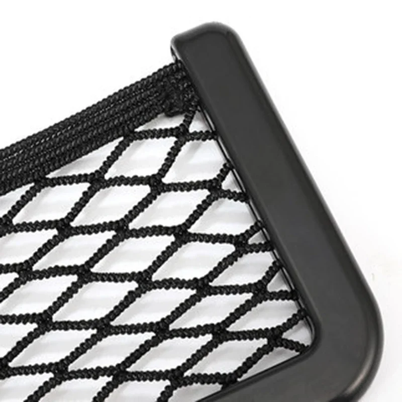 Car Storage Bag Mesh Net Pocket Mobile Phone Holder Multi Function Auto Accessories