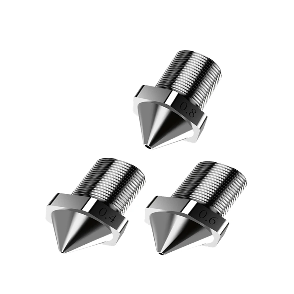 FLASHFORGE Creator 3 Pro Creator 4 용 고온 경화 노즐 0.4mm 0.6mm 0.8mm 교체 노즐 3d 프린터 부품