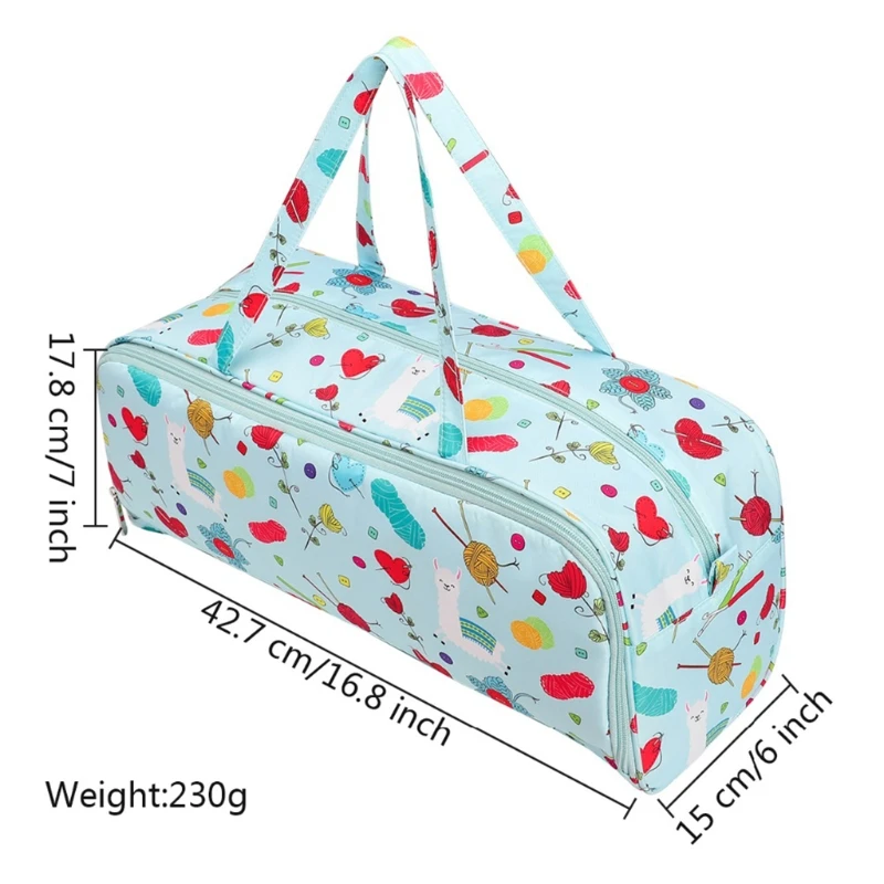Yarn Storage Organizer Knitting Bag Tote Bag Holder Case Cuboid Zipper Closure Pocket for Knitting yarn storage organizer