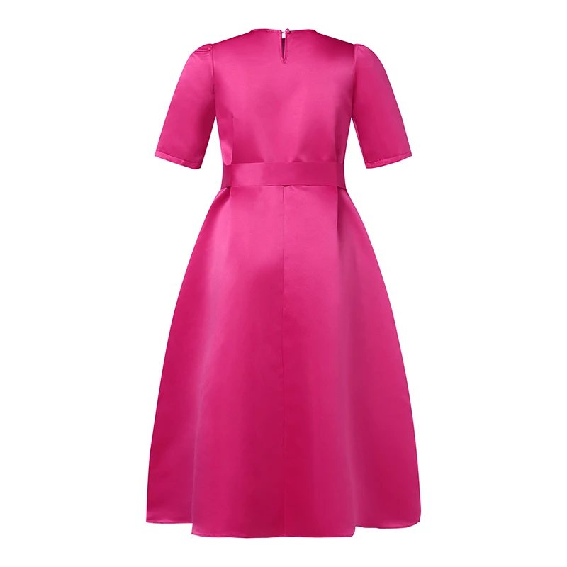 Plus Größe Frauen Fleck Kleid 2024 Sommer Sexy Puff Sleeve Abend Party Kleid VONDA Strand Sommerkleid Beiläufige Lose Robe Vestidos – Detail 9