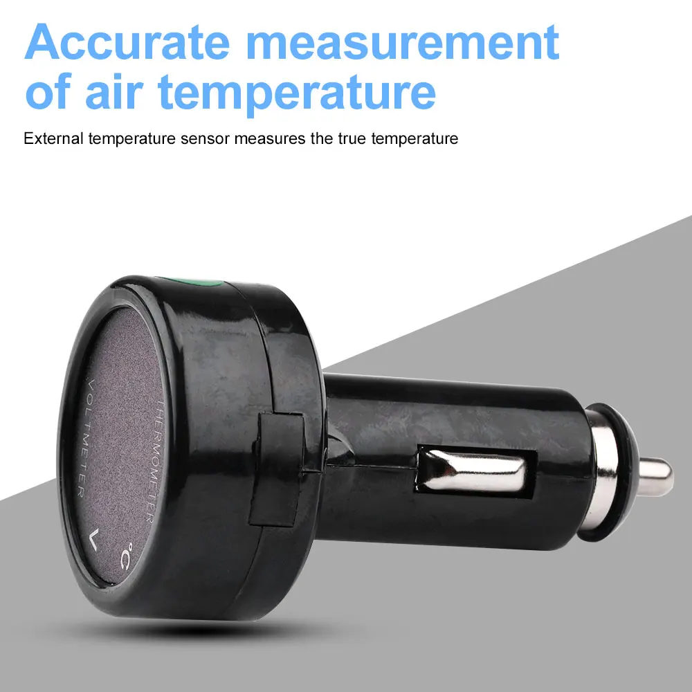 temperature of a cigarette lighter 8V 36V Digital DC Voltage Car Voltmeter Thermometer Cigarette Lighter Style  2 in 1 Battery Monitor Voltage Temperature Meter