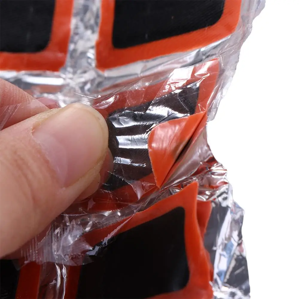 48-teiliges professionelles Fahrrad-Patch-Set – vulkanisierendes Reifenreparaturset für MTB- und Rennradschläuche, Notfall-Pannenbefestigung – Detail 6