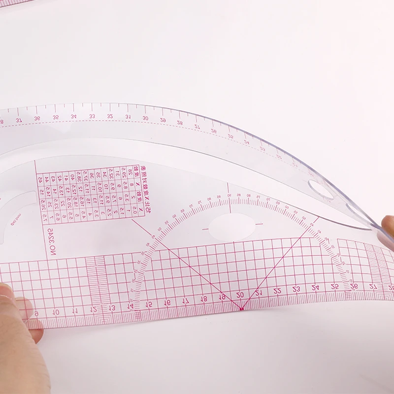 French Curve Ruler 6-Piece Set - Transparent Bendable Sewing Rulers For Clothing Design