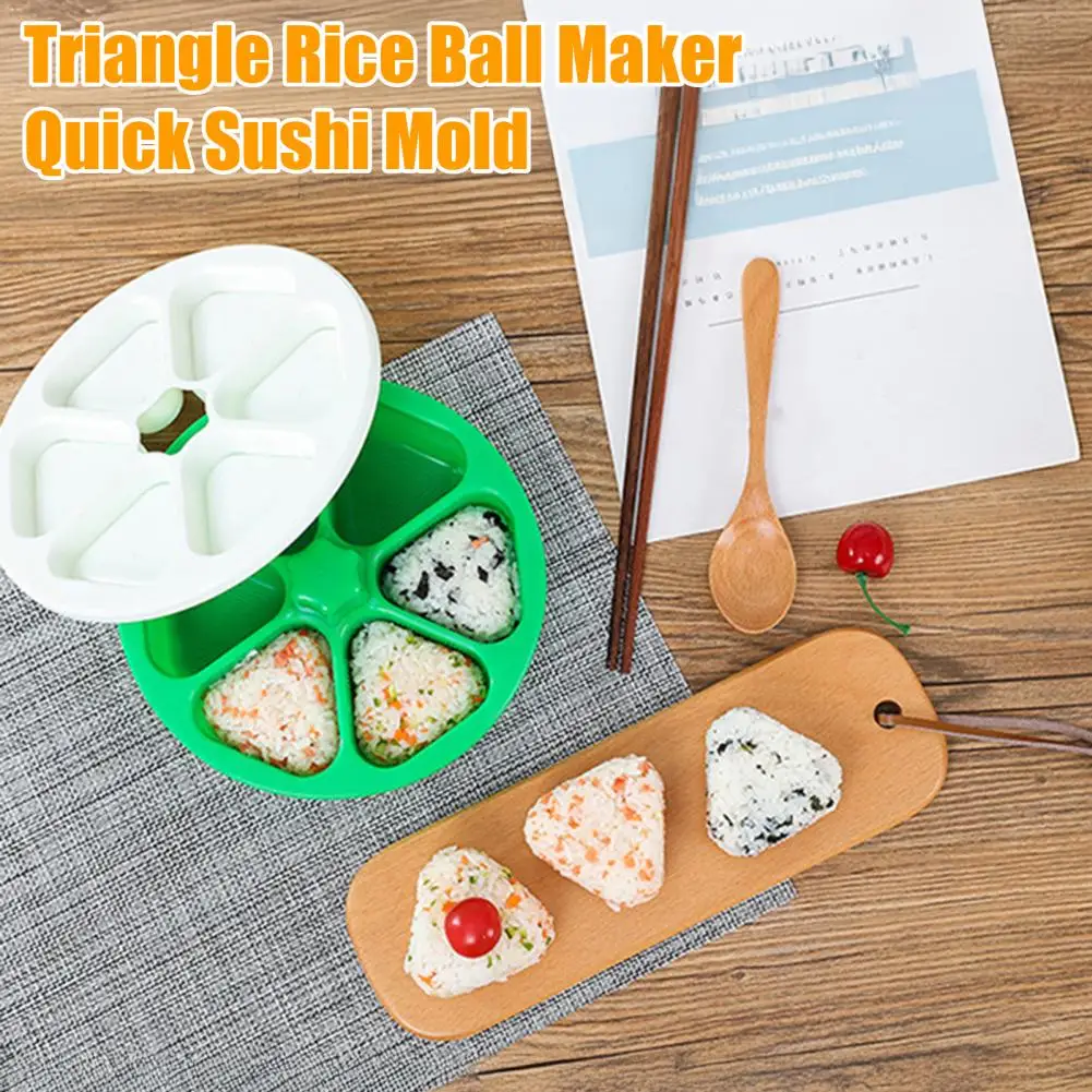 20cm Triangle Sushi Mold 6 Grids Japanese Onigiri Maker Press Non-stick Rice Ball Mold DIY Sushi Maker Homemade Kitchen Tools