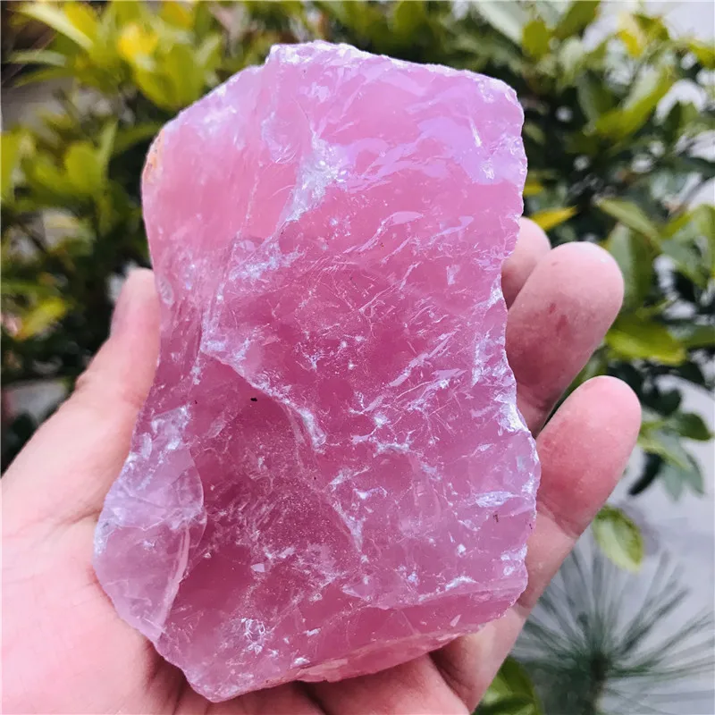 Large Natural Rose Quartz Crystal Reiki healing Specimen Rough Loose Stone Chakra Minerals Wedding Home Decoration 5