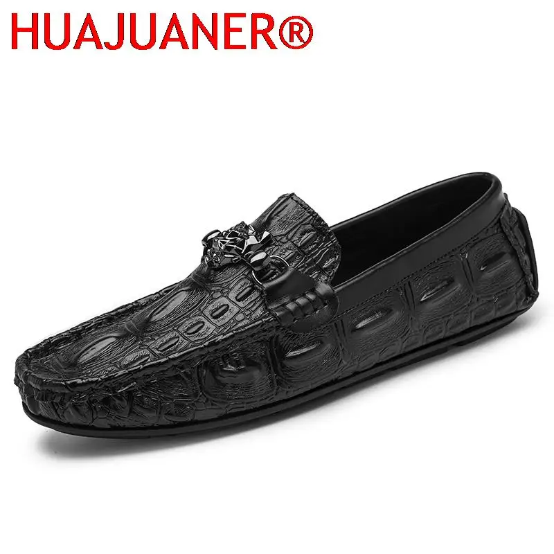 

High Quality Men Loafers PU Leather Casual Men's Shoes Formal Shoes Elegant Dress Simple Slip On Male Footwear Driving Flats Man