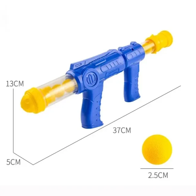 pet Toys Launch Training Interactive Shooter Gun Teaser Plush Ball Pet Creative Games Stretch Mini Pompoms Kittens Supplies 2