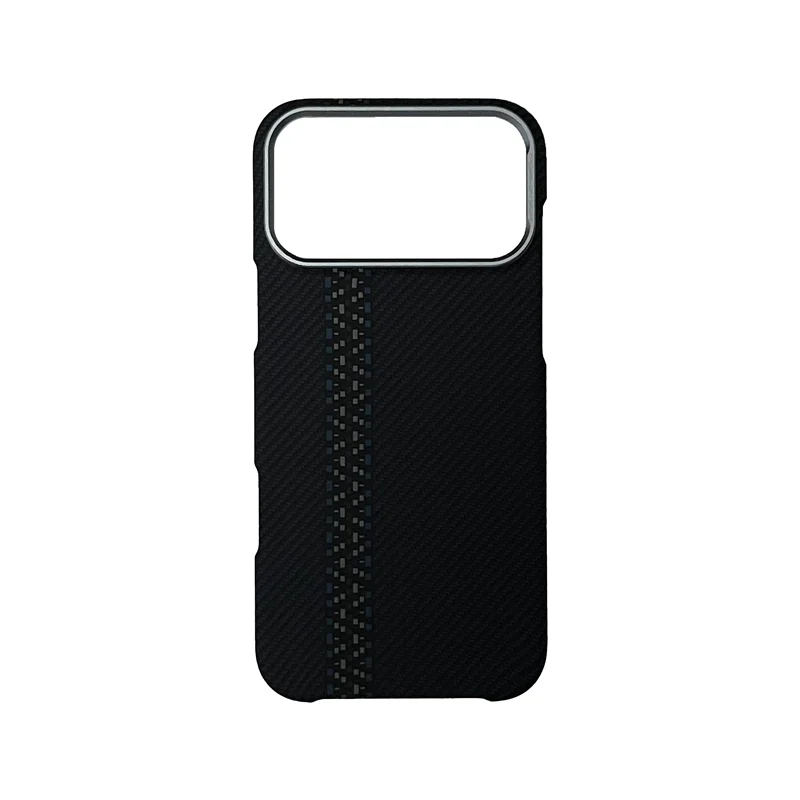 Carbon Fiber Abstract Geometric MagSafe Case with Alloy Armor and Military-Grade Shockproof Protection