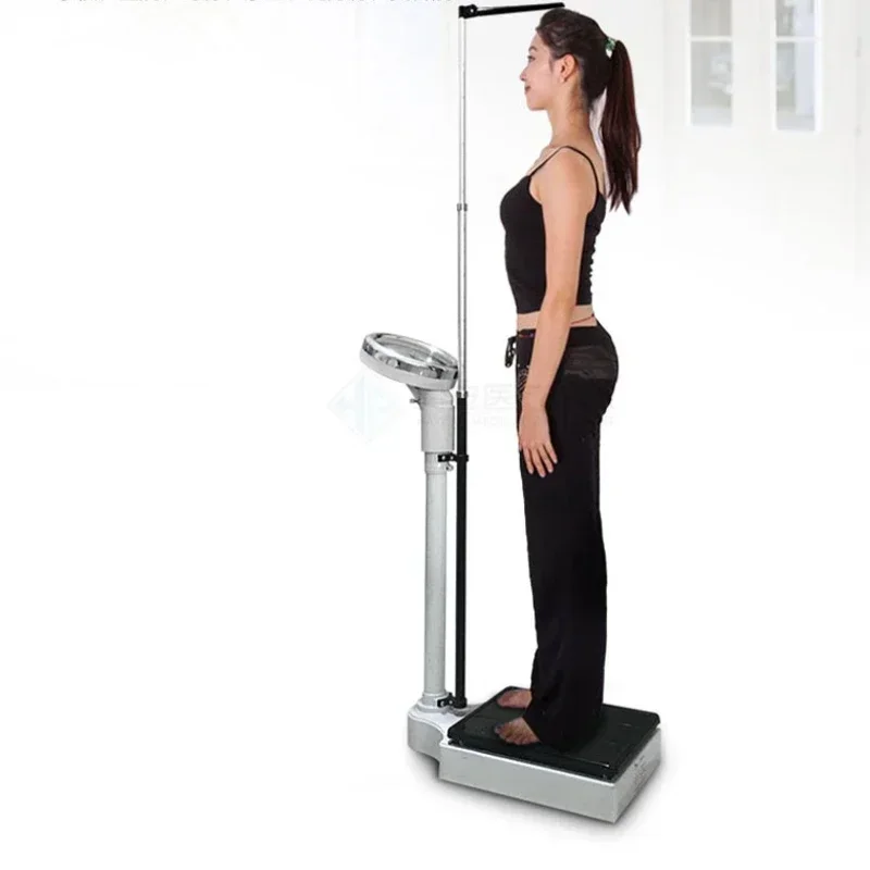 Height and Weight Measuring Scale: Professional Hospital Instrument, Mechanical Telescopic Rod, HD Display, Smart Weighing.