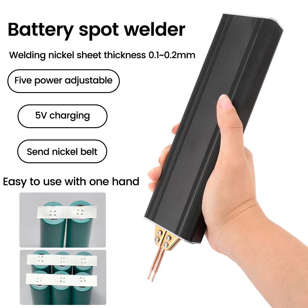 

DIY Mini Spot Welder 5 Gears Adjustable Portable Handheld Spot Welding Machine USB Charge 18650 Lithium Battery Spot Welding