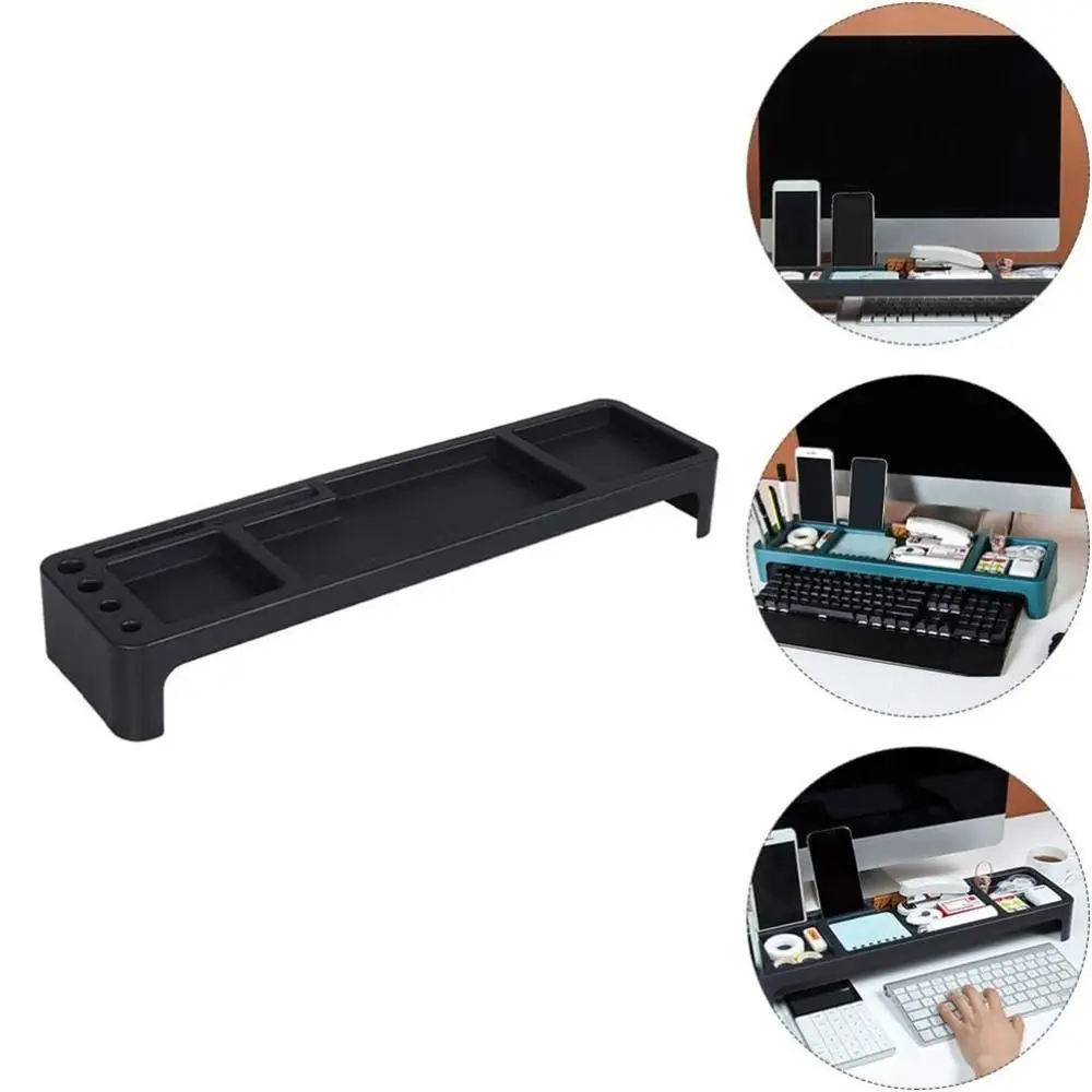 

Настольная полка из АБС-пластика для хранения, Цветная многофункциональная полка для хранения клавиатуры, прочный Настольный органайзер для защиты от пыли, стойка для школы