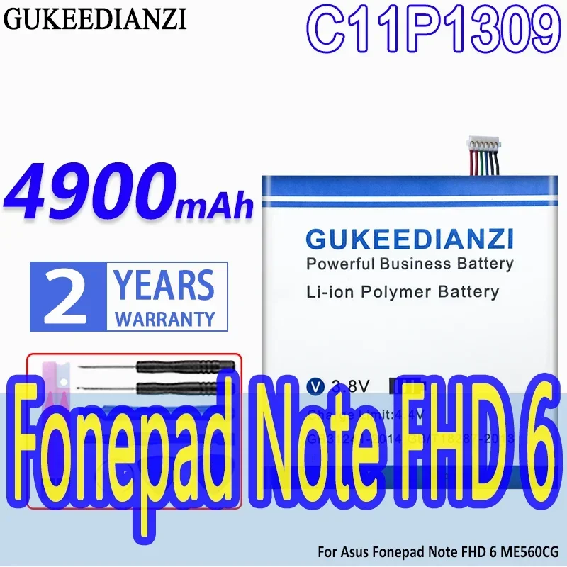 

High Capacity GUKEEDIANZI Battery C11P1309 4900mAh For Asus Fonepad Note FHD 6 ME560CG FHD6