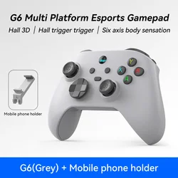 Wireless Esports Game Controller with Dual Hall Effect Joysticks & Haptic Feedback (Grey 3)
