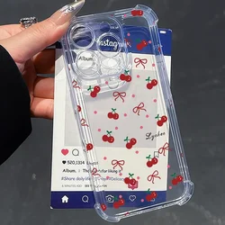Cover per telefono in TPU trasparente morbido con fiori vintage piccoli - Clear Korean