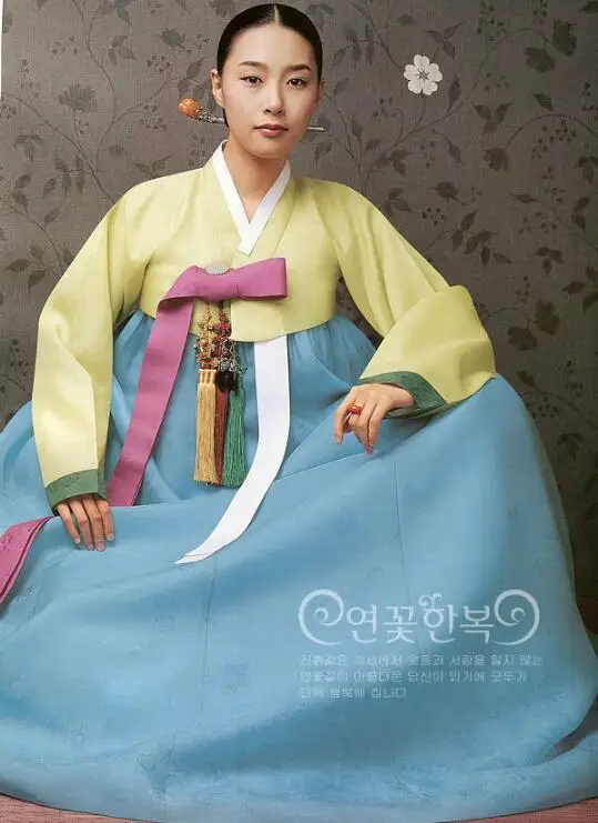 

Традиционная корейская одежда женское платье Hanbok свадебное 6-слойное этническое праздничное винтажное сценическое