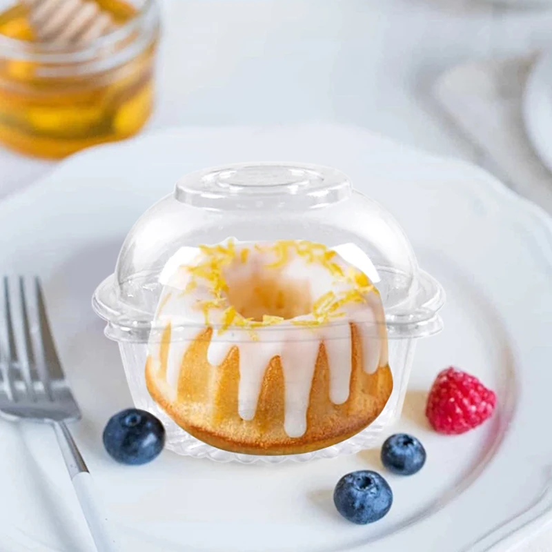 10/50Pcs Clear Cupcake Packaging Boxes, Dessert Donut Muffin Cake Container Holders wit... - SKU CCPB1543 - UGI Packaging