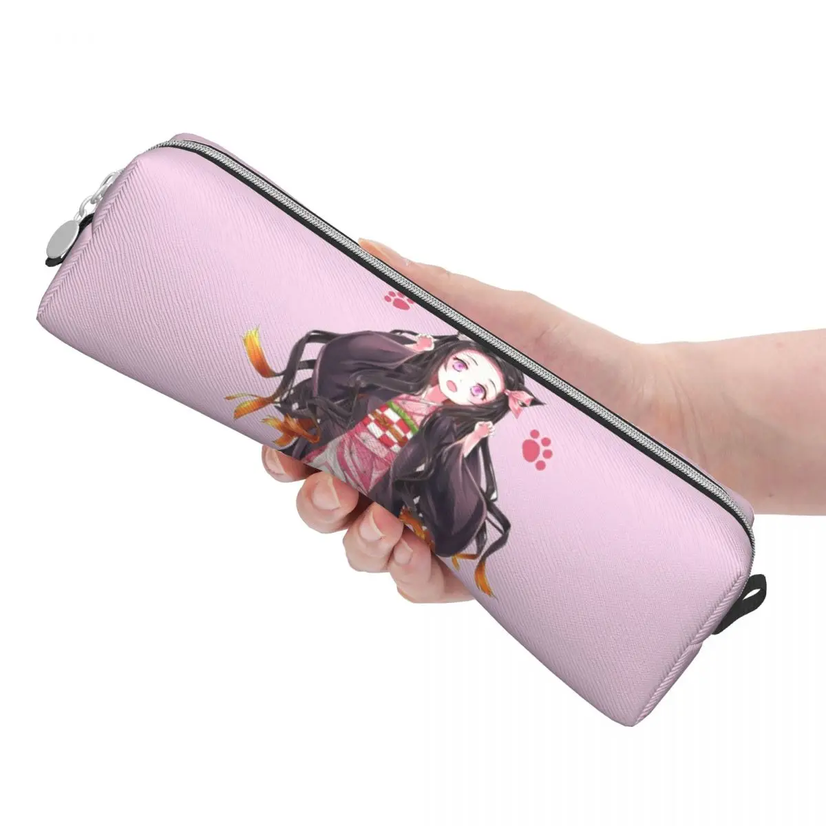 Nezuko Cute Cat Pencil Cases Cute Demon Slayer Pen Box Bag Student Big Capacity Students School Gifts Pencilcases