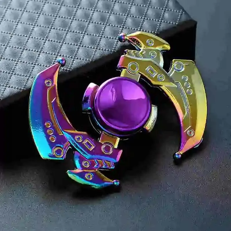 17 스타일 레인보우 컬러 핑거 팁 자이로 장난감 금속 스피너 다채로운 고속 핸드 스피너 Fidget Toys 성인을위한 스트레스