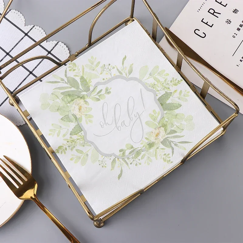 Forest Tissue Paper Colorful Printing Napkins Facial Tissue 2 Layers of 20pcs Mother and Baby Available Food-grade Wedding Paper