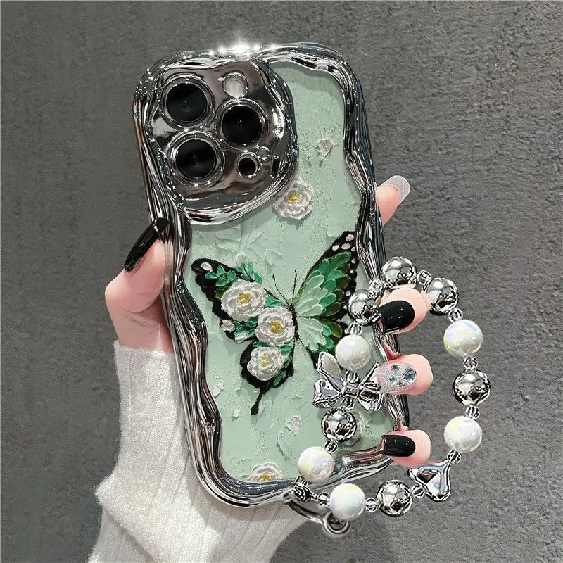 

Чехол для телефона с цветами и бабочками 15/14Plus1 3/12promax/11 iPhone 8 с защитой от захлопывания xsmax женский 15promax 14promax 13promax 12promax 11promax